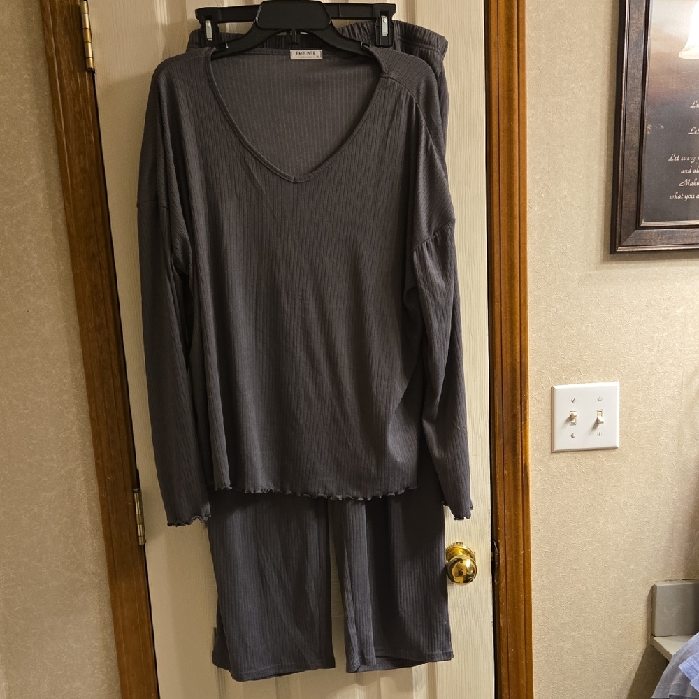 Gray Women's Sleepwear Set Gently Used
